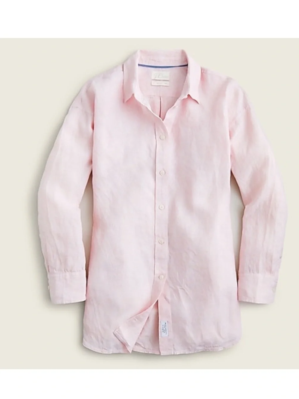 J crew Slim fit Baird mcnutt Irish linen shirt Light Pink Sz 6